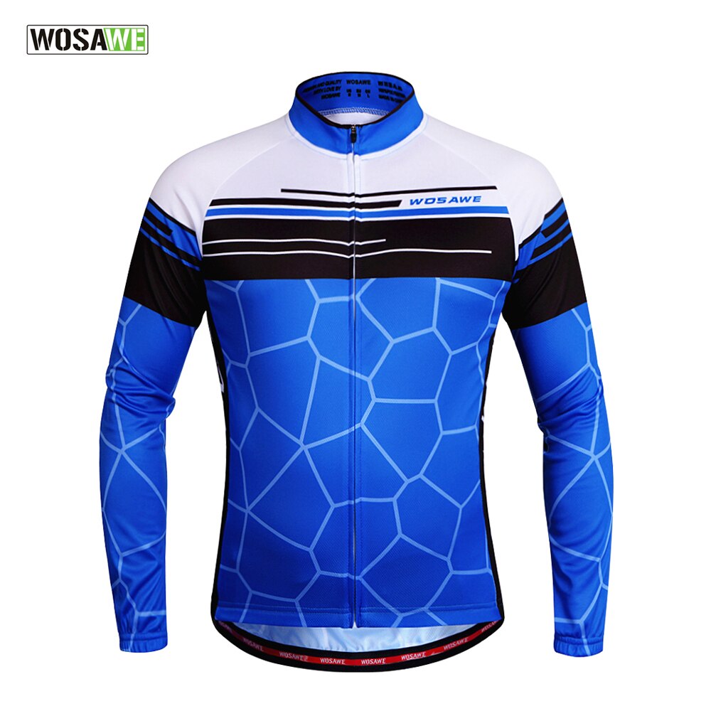 해외]Wosawe 남자 사이클링 저지 통기성 빠른 건조 긴 소매 티셔츠 스포츠웨어 야외 스포츠 mtb 도로 자전거 자켓 의류